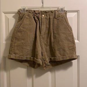 Corduroy high waisted shorts size M (run small)
